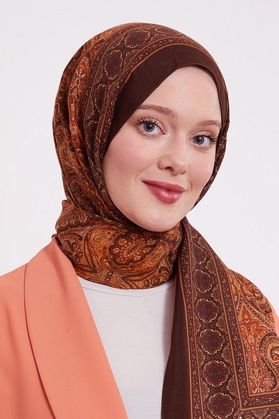 Levidor Orange Indian Pattern Royal Shawl
