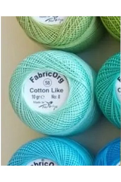 fabricorg Βαμβακερό όπως νήματα σταυροβελονιάς Etamin (10 GR-NO8 IP) - ΜΟΝΟ ΜΟΥΛΑΡΙ - Νούμερο 58 Χρώμα