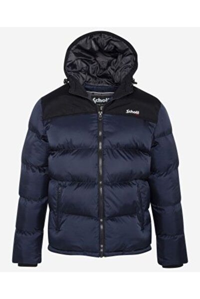 SCHOTT Ανδρικό μπλε σκούρο μπουφάν με κουκούλα Schott Utah2 -XXL