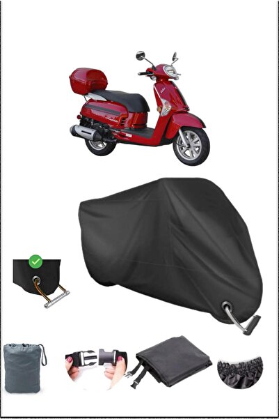 Breen قماش القنب الأسود Kymco Like200ı المتين المتوافق مع قفل الدراجة النارية...