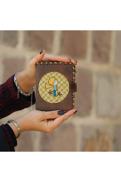 HOODİEMOUSE Ethnic Bohemian Retro Small Wallet - Brown with Prince Figure