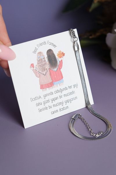 Jack Ferrero Dear Mother - Friend Birthday Bracelet - Paper No Throw Steel Color