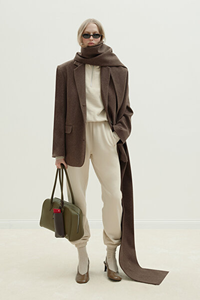 Suud Collection Beige Roux Zippered Vest