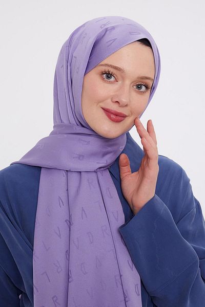 Levidor Lilac Lvd Printed Jacquard Shawl