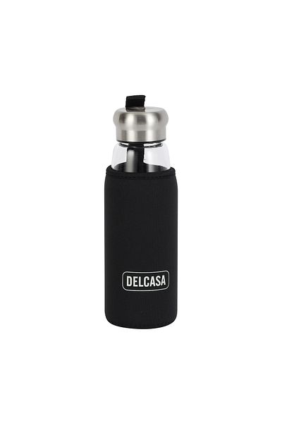 DELCASA DC1315 420ML Glass Water Bottle with Neoprene Sleeve