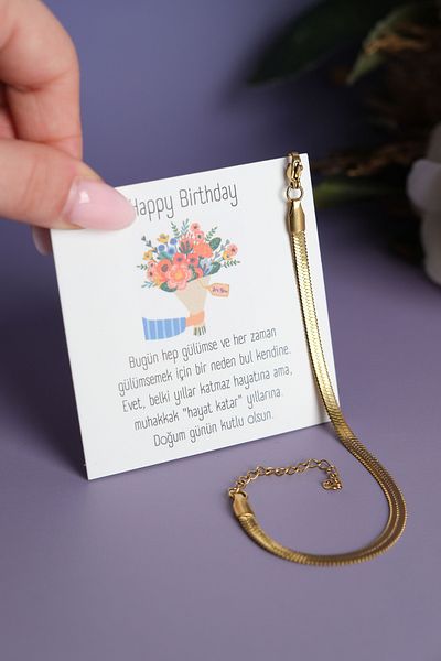 Jack Ferrero Dear Mother - Friend Birthday Bracelet - Paper No Throw Steel Color