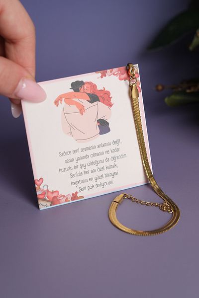 Jack Ferrero Dear Mother - Friend Birthday Bracelet - Paper No Throw Steel Color