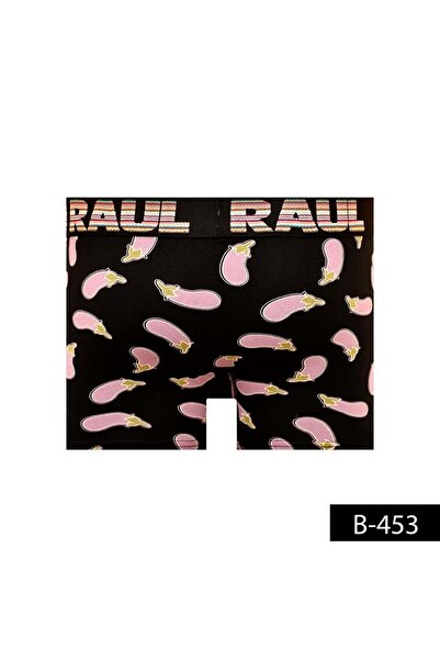 Juan Raul Erkek Patlıcan Boxer - - Temmuz 2020 - Desenli - S