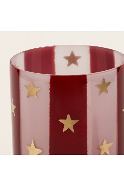 Zsa Zsa Zsu Aravalı Cam Dekoratif Kase 8x8x18 Cm Fuşya