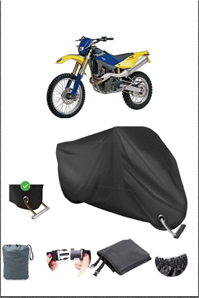 Breen Black Husqvarna Te610 Durable Lock Compatible Waterproof Motorcycle Tar...