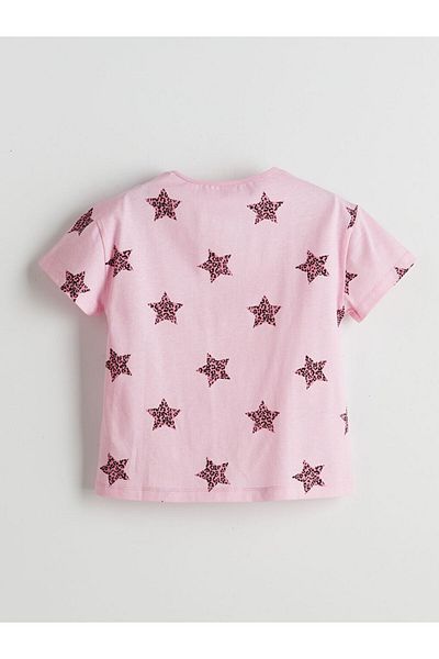 LC Waikiki Νέα σεζόν Crew Neck Printed Girls Tisort - S5HV01Z1
