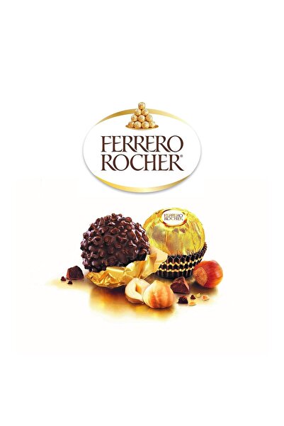 Ferrero Rocher Sütlü Bütün Fındıklı Çikolata 3'lü 37,5 gr X 16 Adet