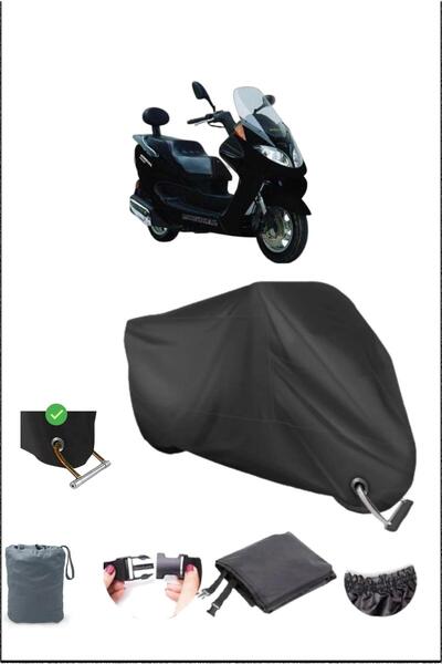 Breen Black Mondıal 150Zat Durable Lock Compatible Waterproof Motorcycle Tarp...