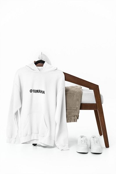 SVART WEAR Yamaha Mt-07 Printed Oversize Premium White Hoodie Sweatshirt