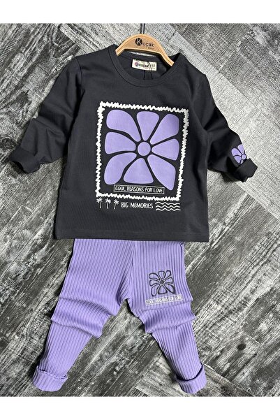 Butik Set pentru fete Çikıl - imprimeu floral (vârsta 3-10)