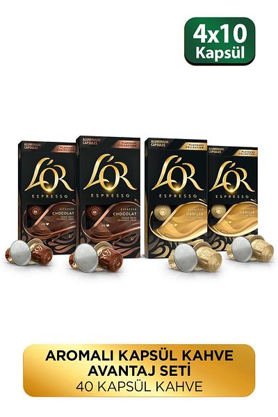 L'OR Flavored Capsule Coffee Advantage Set 10 X 4