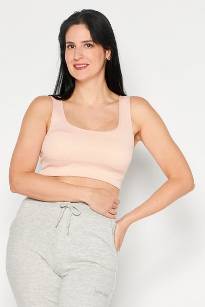 DKNY Sport Women Sportswear Fit Lightly Padded Training Top, Pink