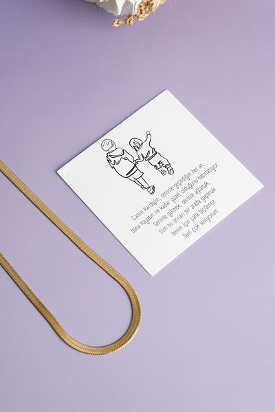 Jack Ferrero Mother - Dear Arkadash - Birthday - Sister - Father - Not Written Paper Steel Color Necklace