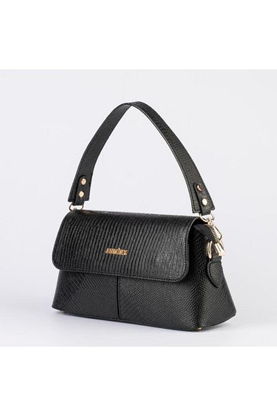 Armine Black Croco Women's Bag - Model 347