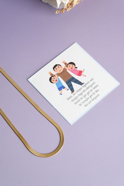 Jack Ferrero Mother - Dear Arkadash - Birthday - Sister - Father - Not Written Paper Steel Color Necklace