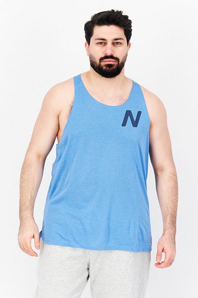 New Balance Men Sportswear Fit Sleeveless Running Vest, Blue