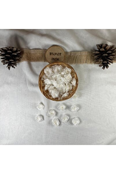 Bukle İplik 20 Τεμάχια Λευκό Σολομό Τούλι Λουλούδι Τουλίπα Διακοσμητικό Κομψό - Πλάτος 2,5 εκ.