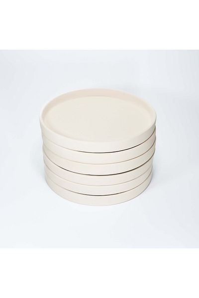 Selenart (Roight Product) 6 Li 14.5 cm Vertical Edged Plate Ceramic Biscuit (Roight Product)