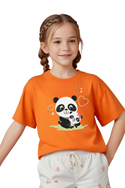 panios kids 5'li Good-Panda-Power-Bunny-M Baskılı Kız Çocuk Tişört