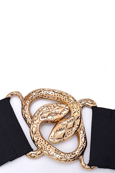 Paçuli Moda Women's Belt with Snake Snap Buckle