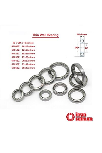 PRC 6701 ZZ Rulman 12x18x4 (10 Adet)