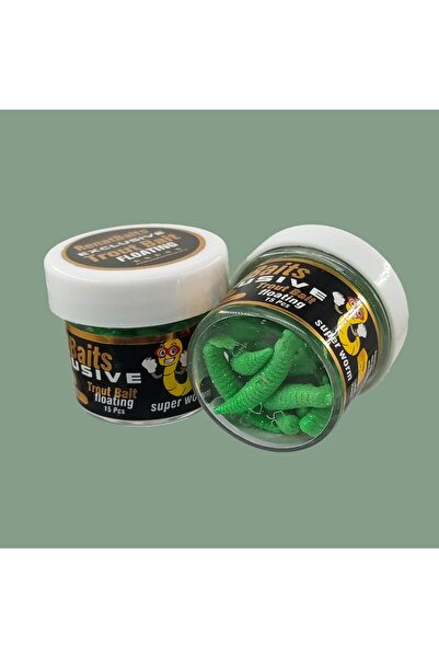 RENAT CARP Renat Trout Bait Peynir Kokulu Silikon Kurtçuk Alabalık Yemi 15 Pc...