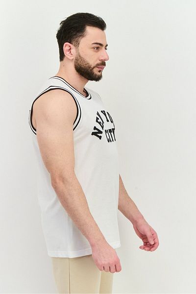 Champion قميص كرة السلة للرجال بمقاس مخصص، أبيض