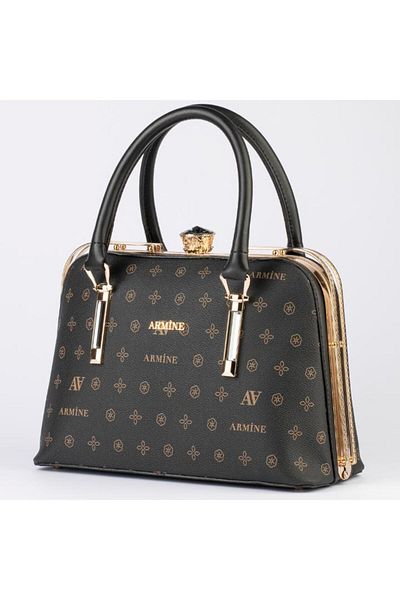 Armine Black 339 Model Women's Bag - Printed