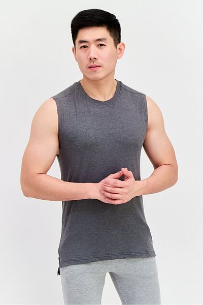 Legend Men Sportswear Fit Sleeveless Training Vest, Grey