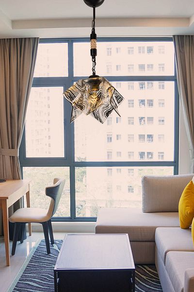 AG LightDesign Black Glass Pendant Lamp Chandelier Bedroom Living Room Kitchen Corridor Lamp
