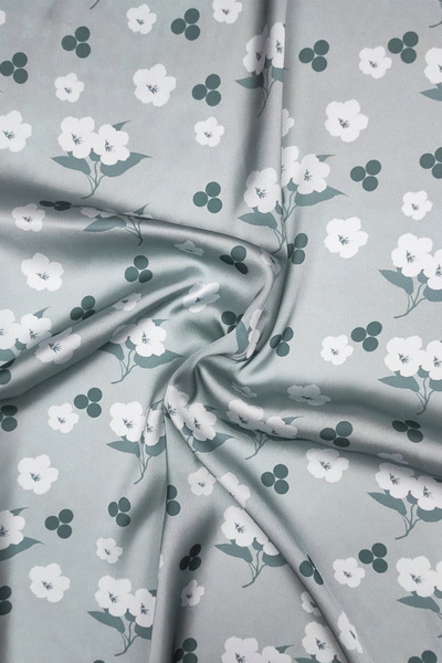 SARDO KUMAŞ Çiçek Desenli Dijital Baskılı Şifon Saten Kumaş / En 1,50 cm - El...