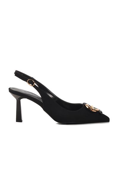 AYAKMOD Black Satin Thin Heeled Women's Evening Dress Shoes 575010   Z