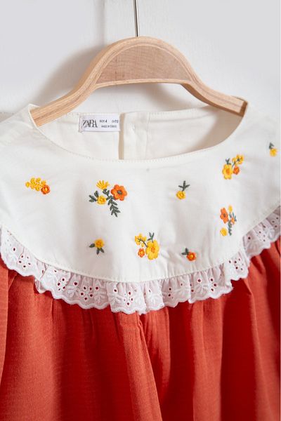 LP LittlePoffy Rochie de muselina pentru ziua speciala de nastere fetita 2-5 ani