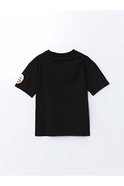 LC Waikiki LCW Kids Siyah Bisiklet Yaka Galatasaray Baskılı Erkek Çocuk Tişört ve Şort