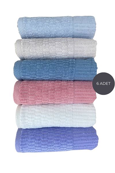 Sudem Home Collection Ahsen 100% Cotton Soft Hand Towels Set - 3Pcs 6Pcs and 12Pcs 50*90cm