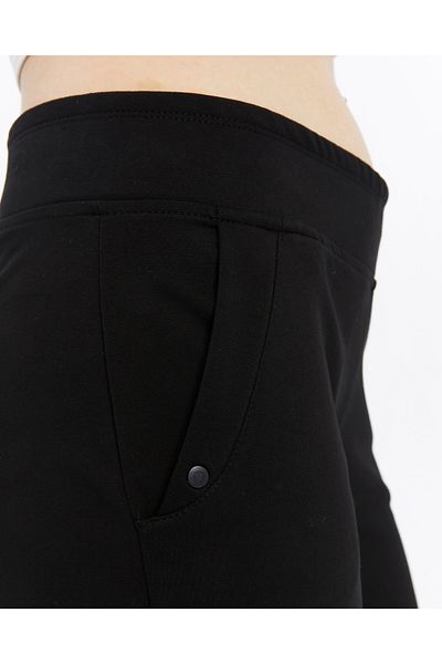 AXXEL Pantaloni de sport negri de damă de mărime mare cu buzunar interior centură garnită-p493