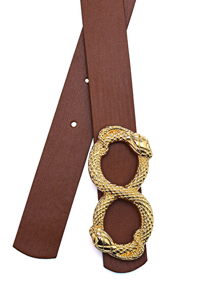 Paçuli Moda Snake Pattern Pin Buckle 2-Piece Women's Belt 20143