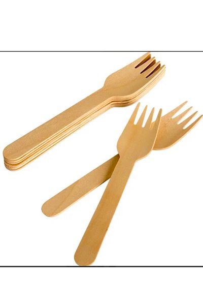 Çemrek Süs Parti Rollup Nature Dreams Wooden Fork 10Pcs