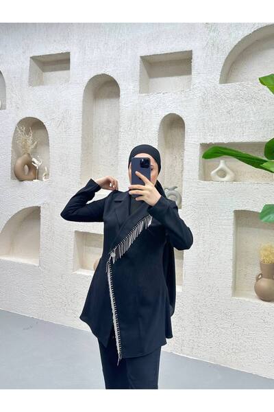 NHMODA Stone Hanging Double Hijab Set