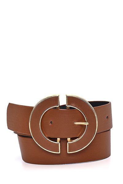 Paçuli Moda Crescent Buckle Belt 20107