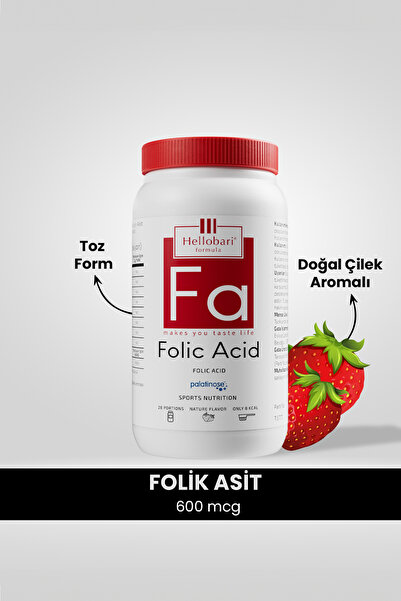 Hellobari Formula Hellobari Formula Folic Acid | Doğal Çilek Aromalı | 28 Por...