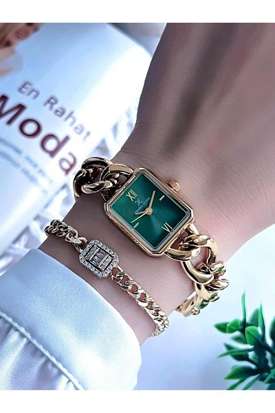 Daniel Klein Women Wrist Watch and Bracelet Set Sports Chain Cord Corner - Bdk.001A2.2