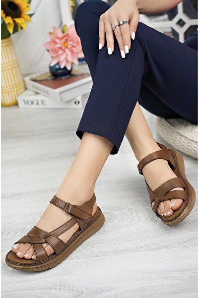 Diego Carlotti Hakiki Deri Kadın Günlük Sandalet DD3012