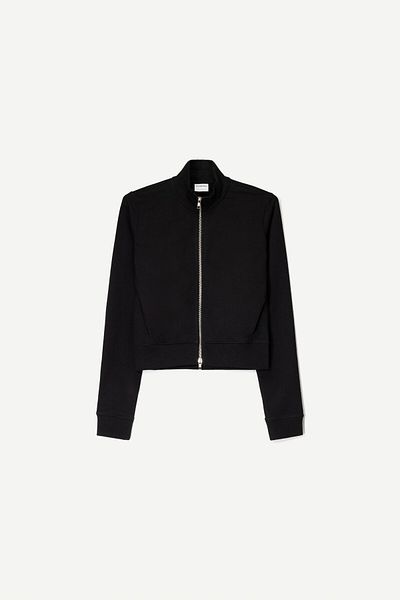 Bershka High neck sweatshirt with zip