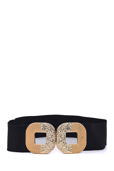 Paçuli Moda Square Imported Women's Belt with Snap Buckle